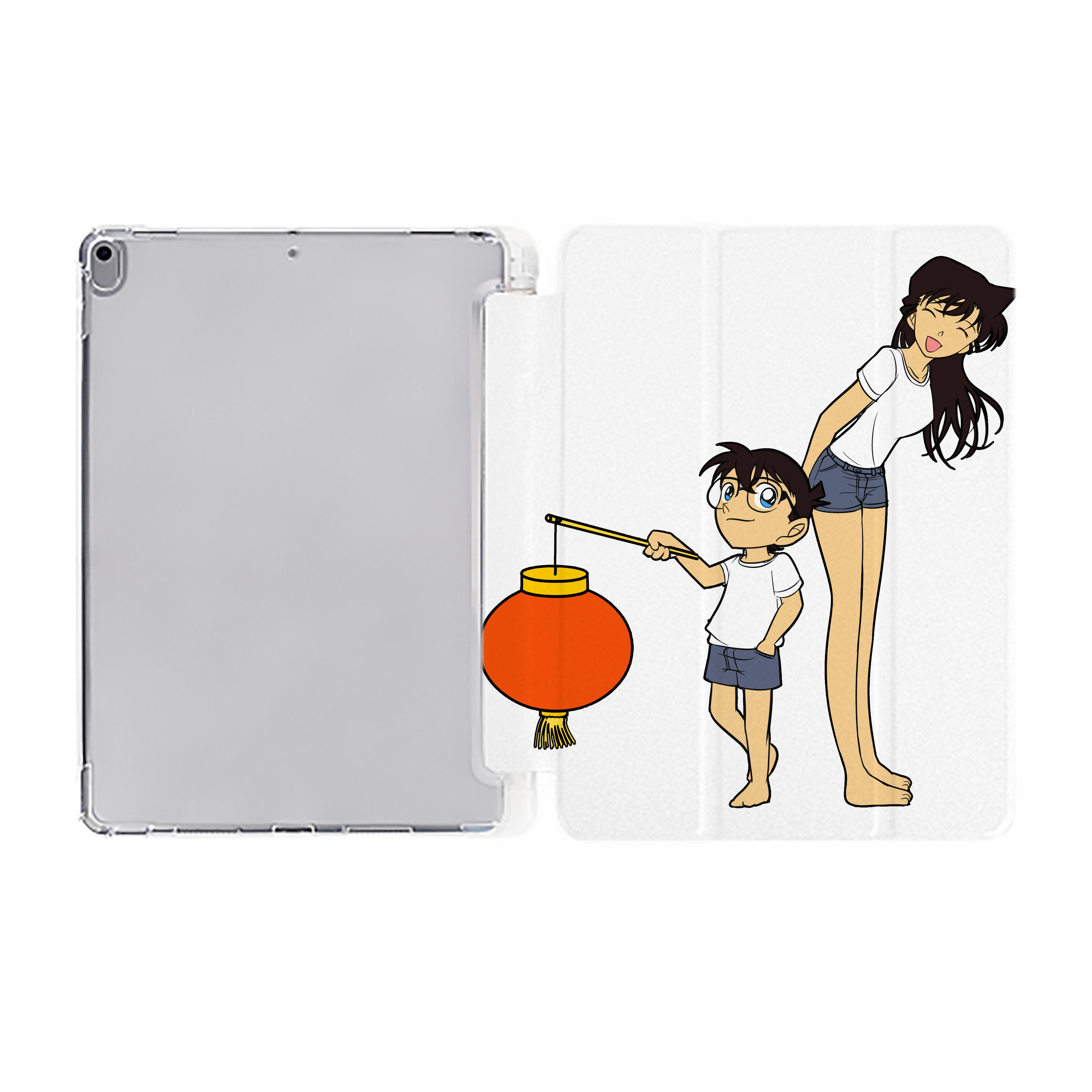 （画像用） 名探偵コナン 毛利 蘭 もうり らん、モーリ ラン Detective Conan Rachel Moore IPad ケース ペン収納付き 三つ折りスタンド PUレザー×シリコン 対応機種9.5/10.5/10.9インチ